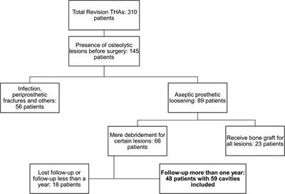 Debridement without bone grafting prevents osteolytic lesions progression in revision THAs with prosthesis revised